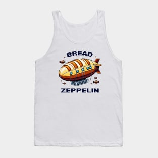 Bread Zeppelin Airship - Retro 8-Bit Pixel Art Design Tank Top